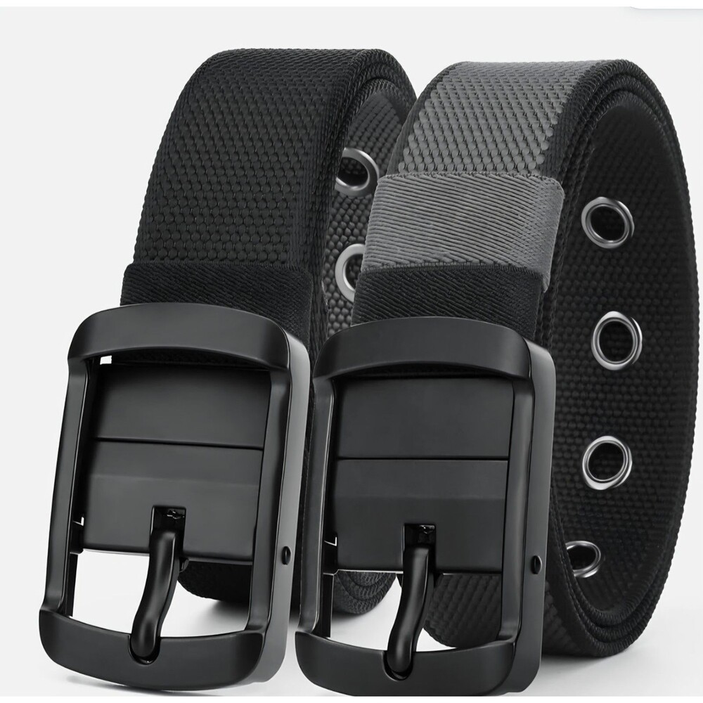 Men's Reversible Nylon Web, 35MM, Dressy Casual Work Belt Automatic Buckle 40-42